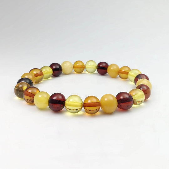 Mixed Amber Beaded Bracelet-Rocks and Gems Canada
