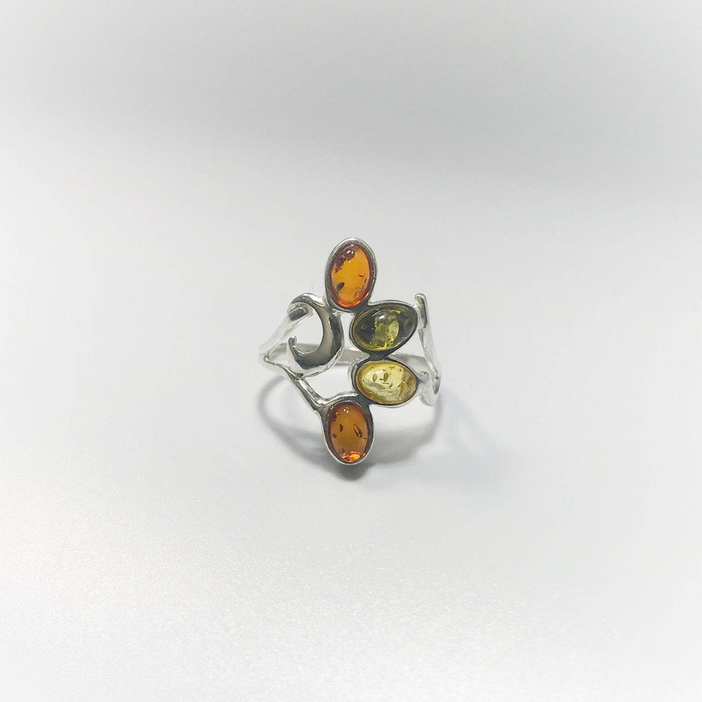 Mixed Amber Ring-Rocks and Gems Canada