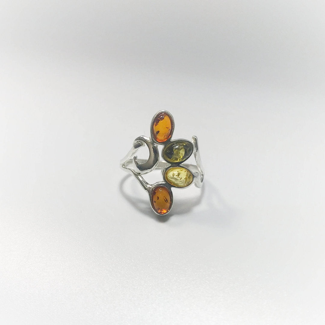 Mixed Amber Ring-Rocks and Gems Canada