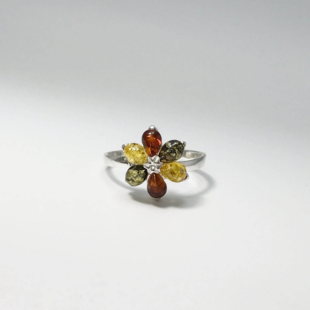 Mixed Amber Ring-Rocks and Gems Canada