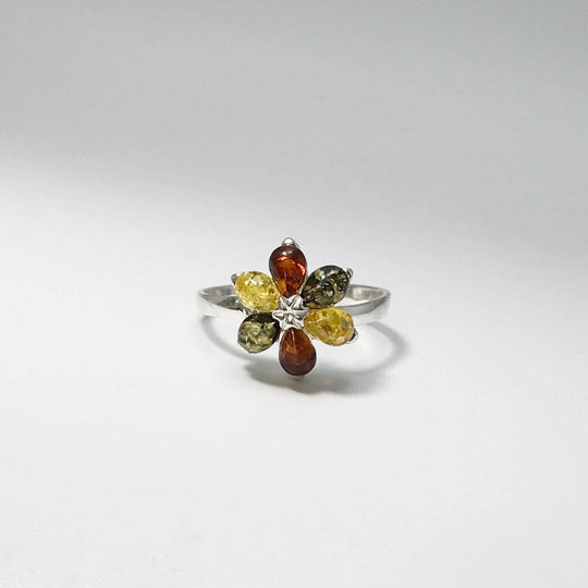 Mixed Amber Ring-Rocks and Gems Canada