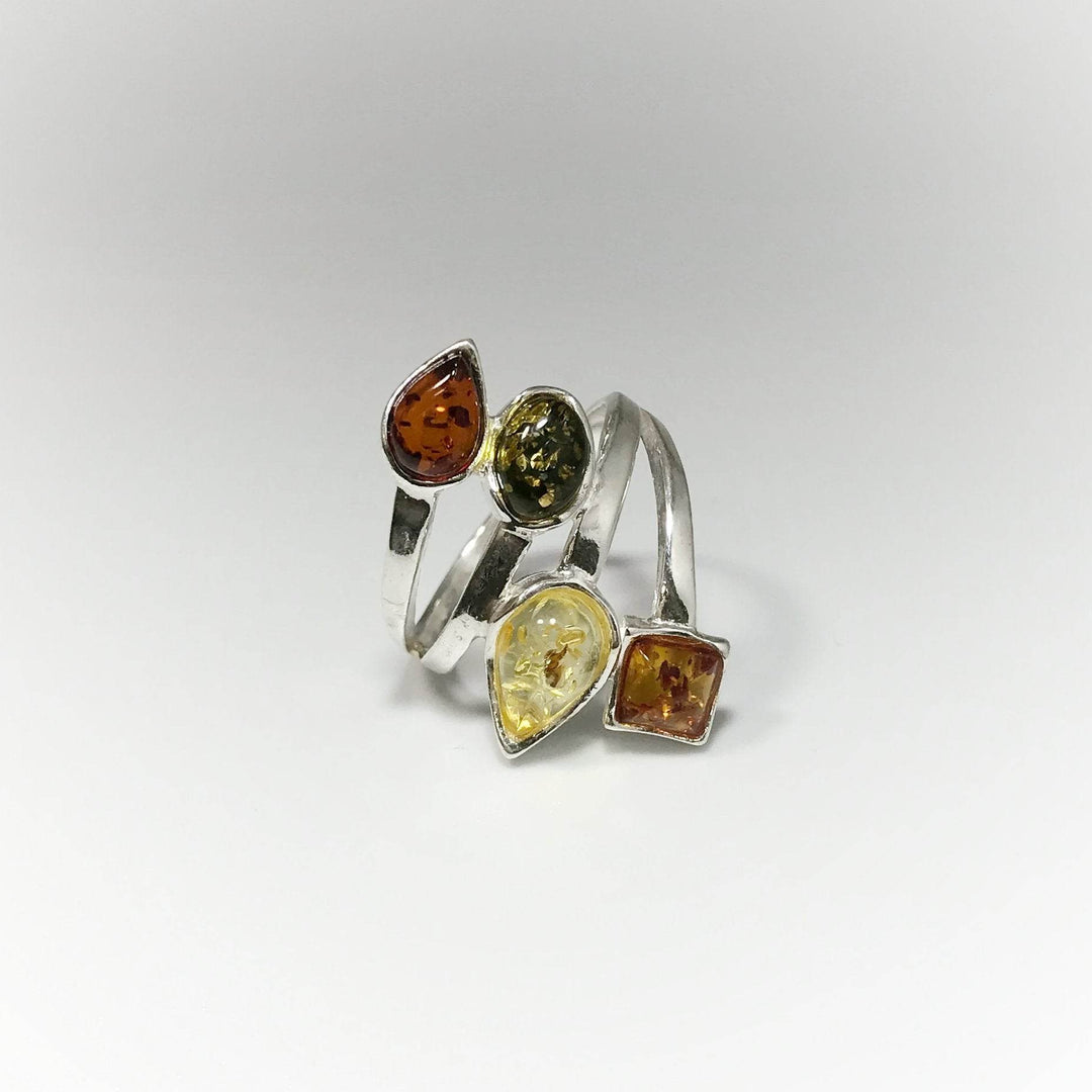 Mixed Amber Ring-Rocks and Gems Canada