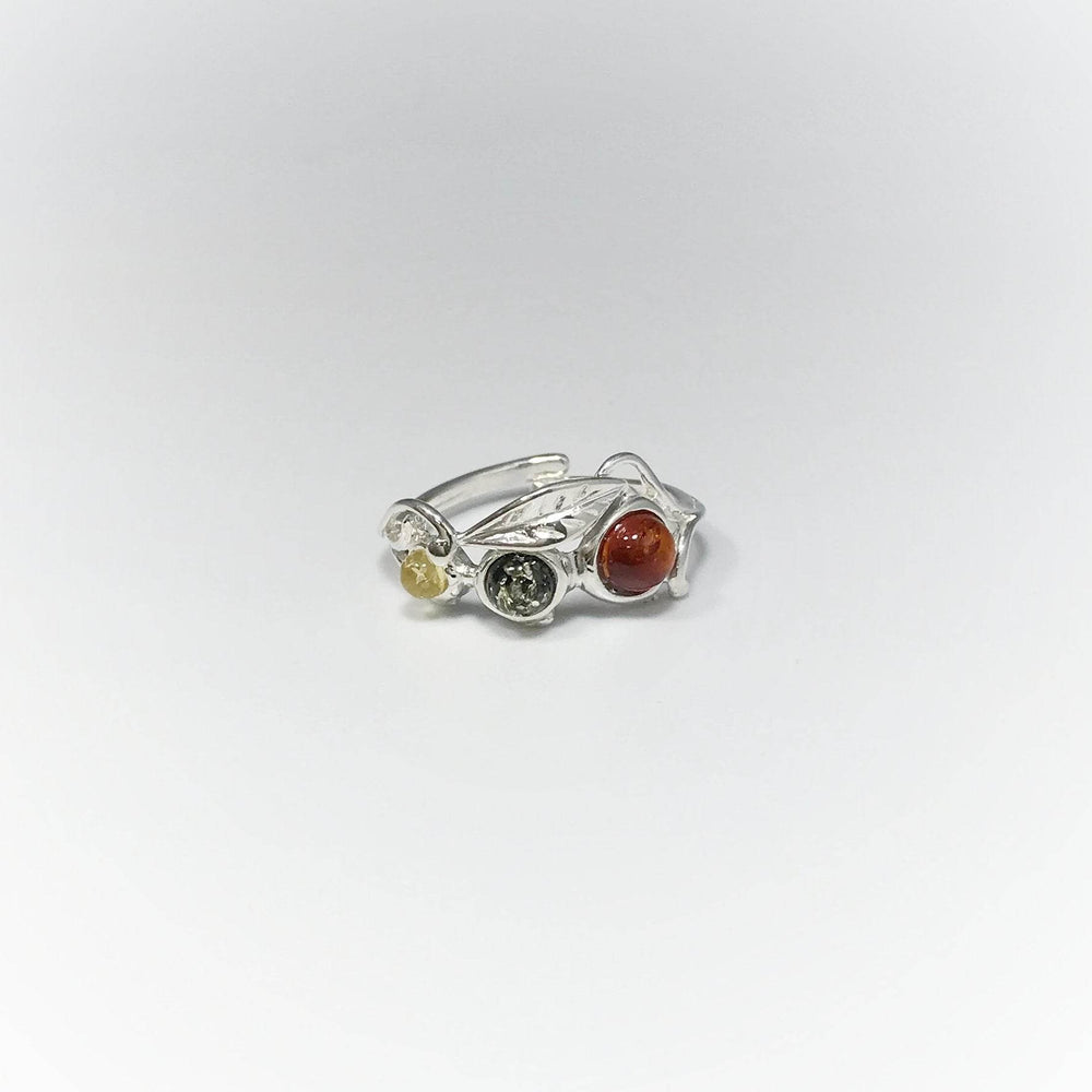 Mixed Amber Ring-Rocks and Gems Canada