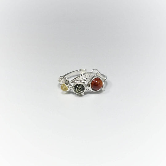 Mixed Amber Ring-Rocks and Gems Canada