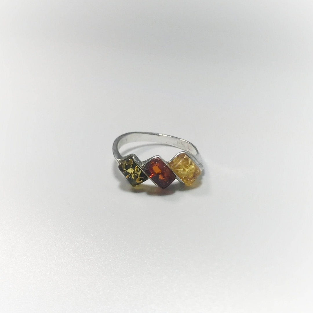 Mixed Amber Ring-Rocks and Gems Canada