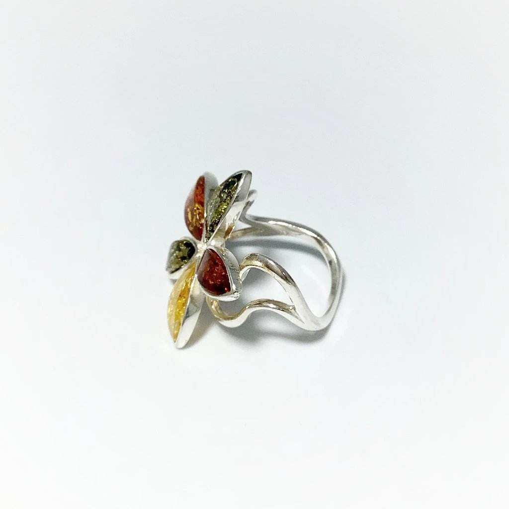 Mixed Amber Ring-Rocks and Gems Canada