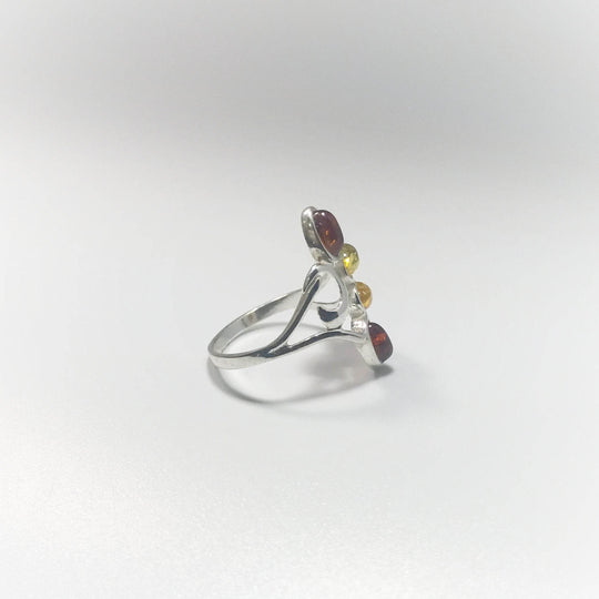 Mixed Amber Ring-Rocks and Gems Canada