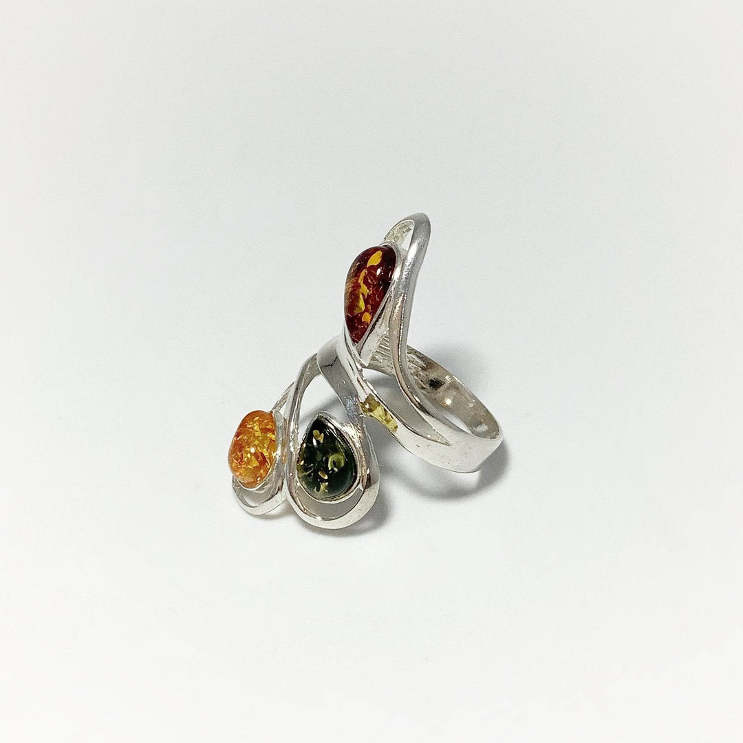 Mixed Amber Ring-Rocks and Gems Canada
