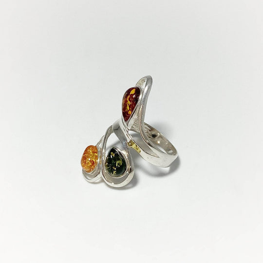 Mixed Amber Ring-Rocks and Gems Canada