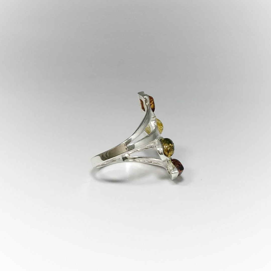 Mixed Amber Ring-Rocks and Gems Canada
