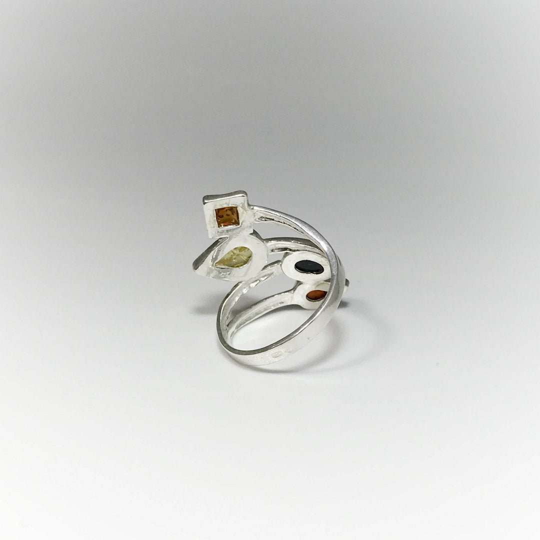 Mixed Amber Ring-Rocks and Gems Canada