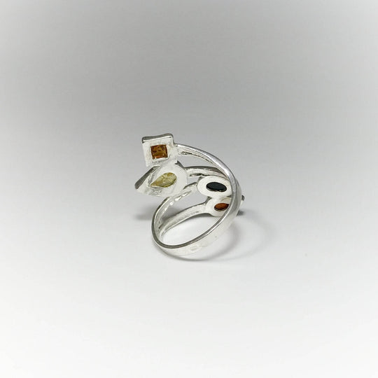 Mixed Amber Ring-Rocks and Gems Canada