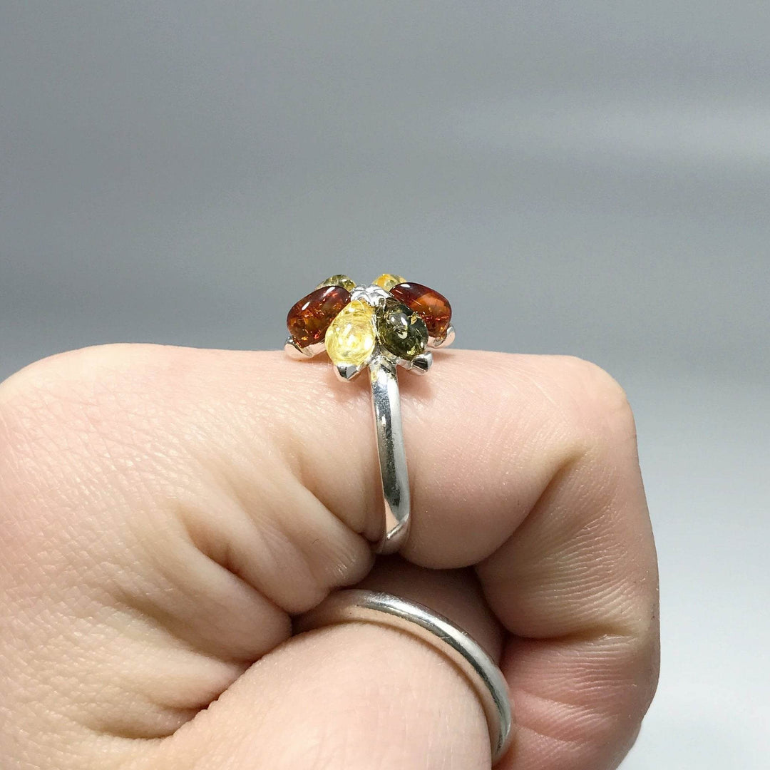 Mixed Amber Ring-Rocks and Gems Canada