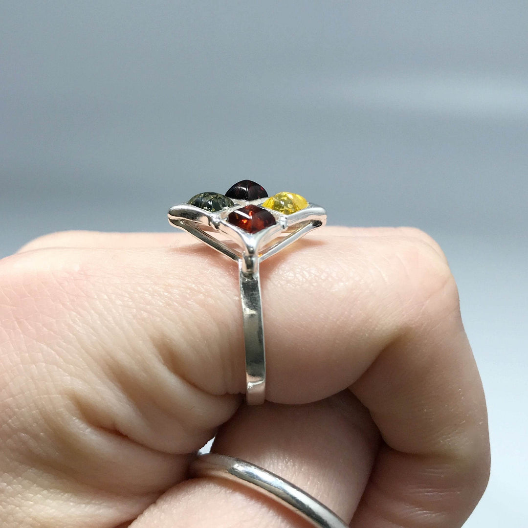 Mixed Amber Ring-Rocks and Gems Canada