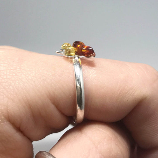 Mixed Amber Ring-Rocks and Gems Canada