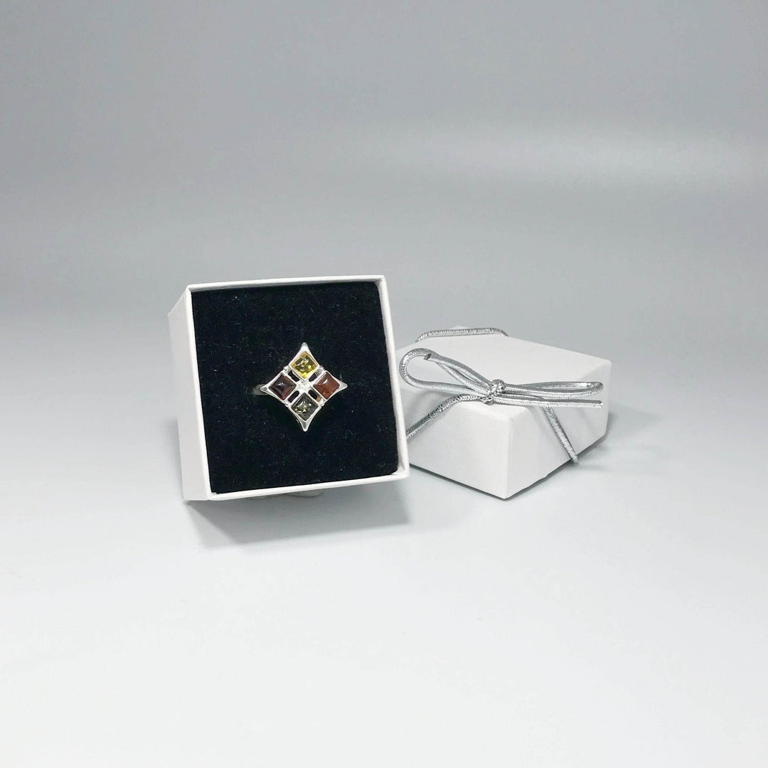 Mixed Amber Ring-Rocks and Gems Canada