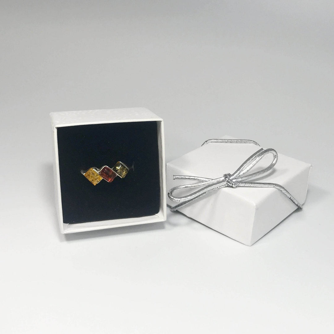 Mixed Amber Ring-Rocks and Gems Canada