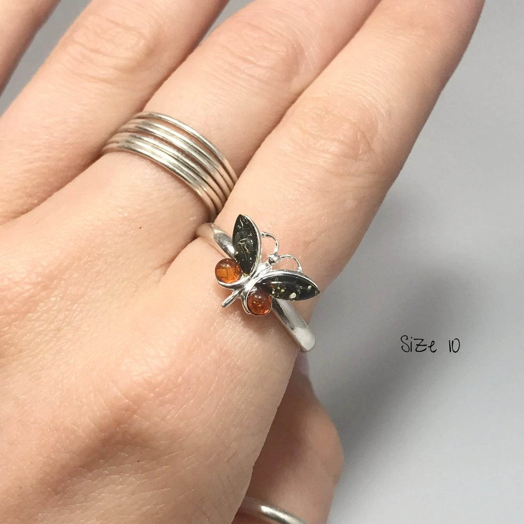 Mixed Amber Ring-Rocks and Gems Canada