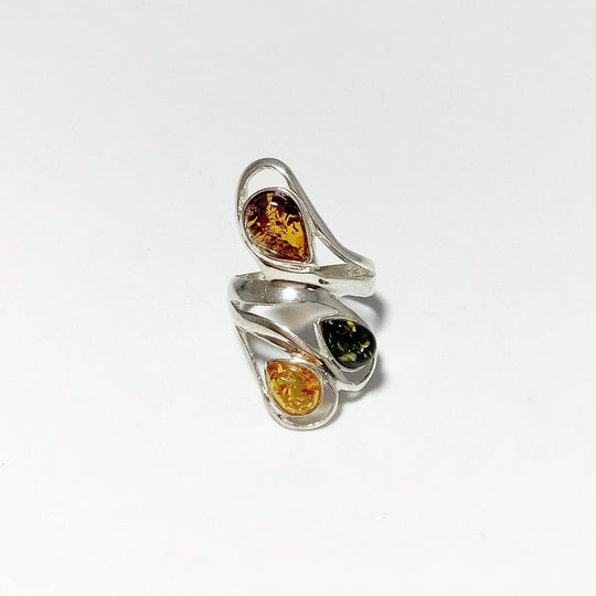 Mixed Amber Ring-Rocks and Gems Canada