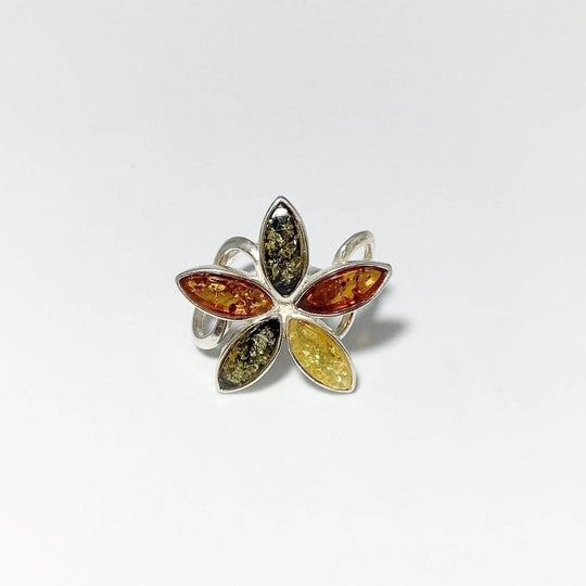 Mixed Amber Ring-Rocks and Gems Canada
