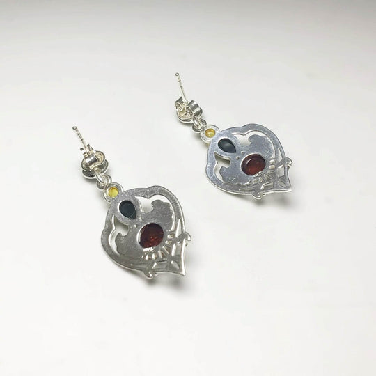 Mixed Amber Stud Earrings-Rocks and Gems Canada