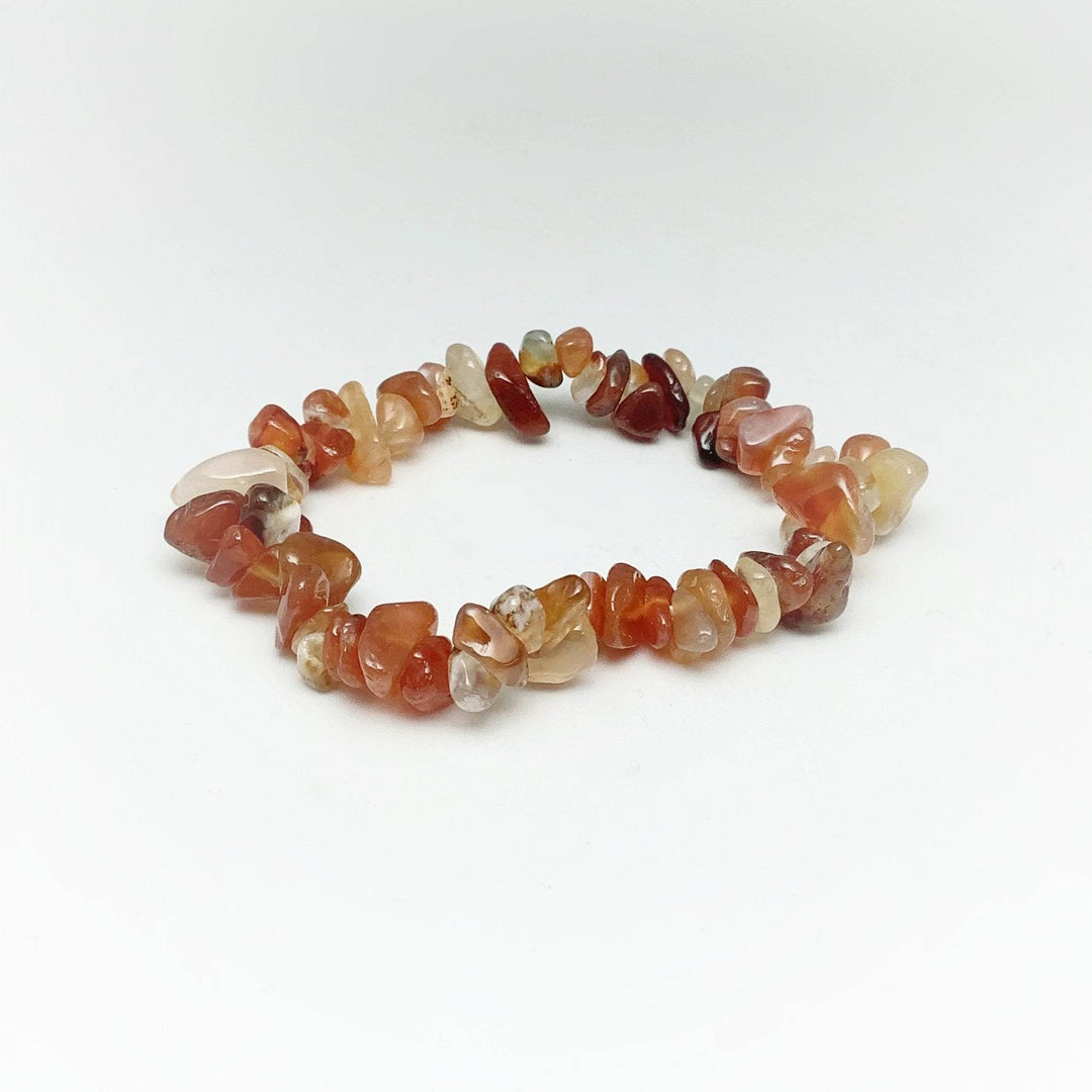 Mixed Carnelian Agate Chip Beaded Bracelet-Rocks and Gems Canada