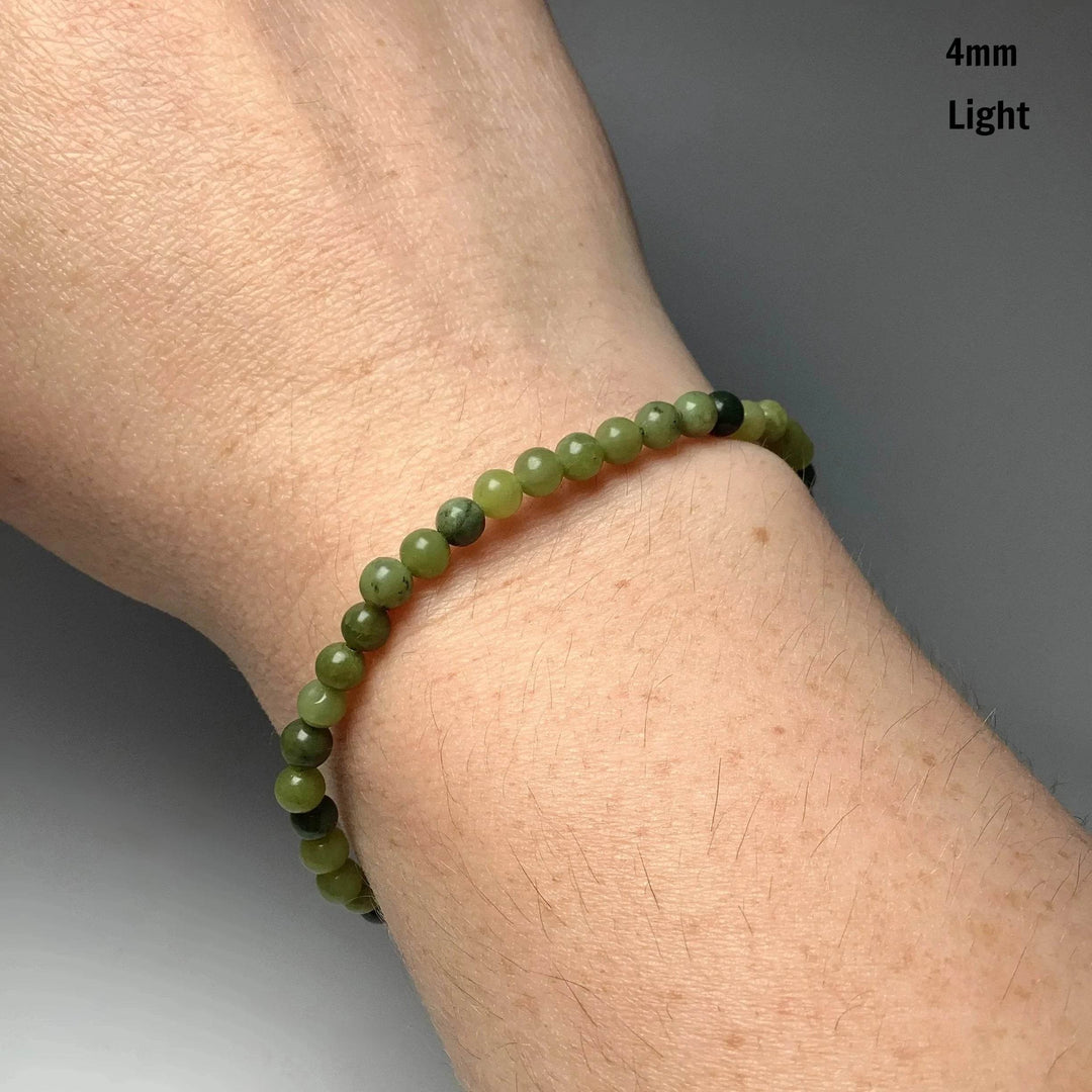 Mixed Green Canadian Jade Beaded Bracelet-Rocks and Gems Canada