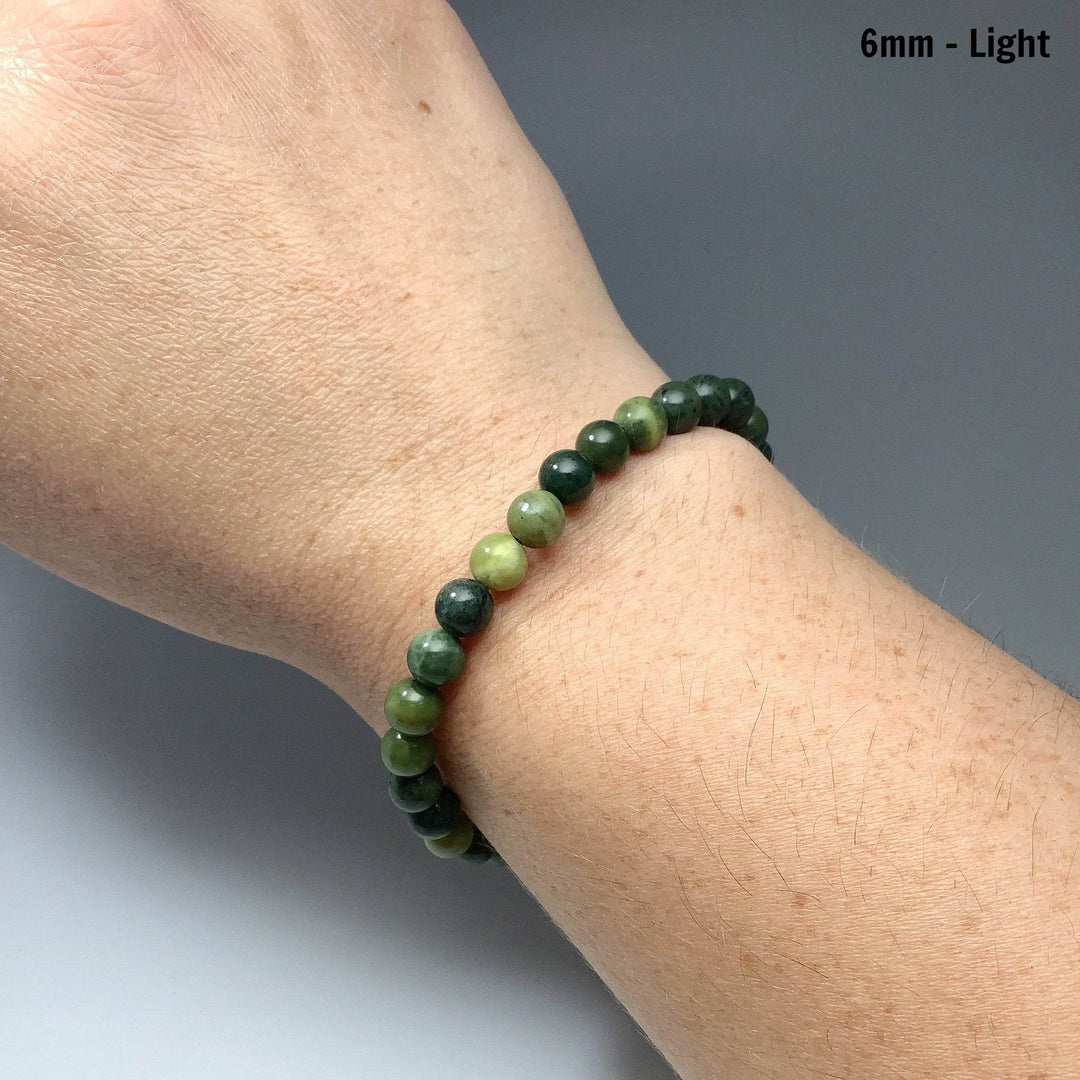 Mixed Green Canadian Jade Beaded Bracelet-Rocks and Gems Canada
