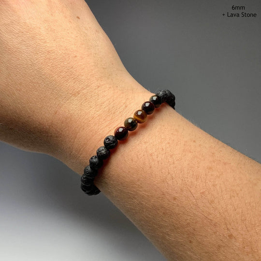 Mixed Tiger Eye Beaded Bracelet-Rocks and Gems Canada