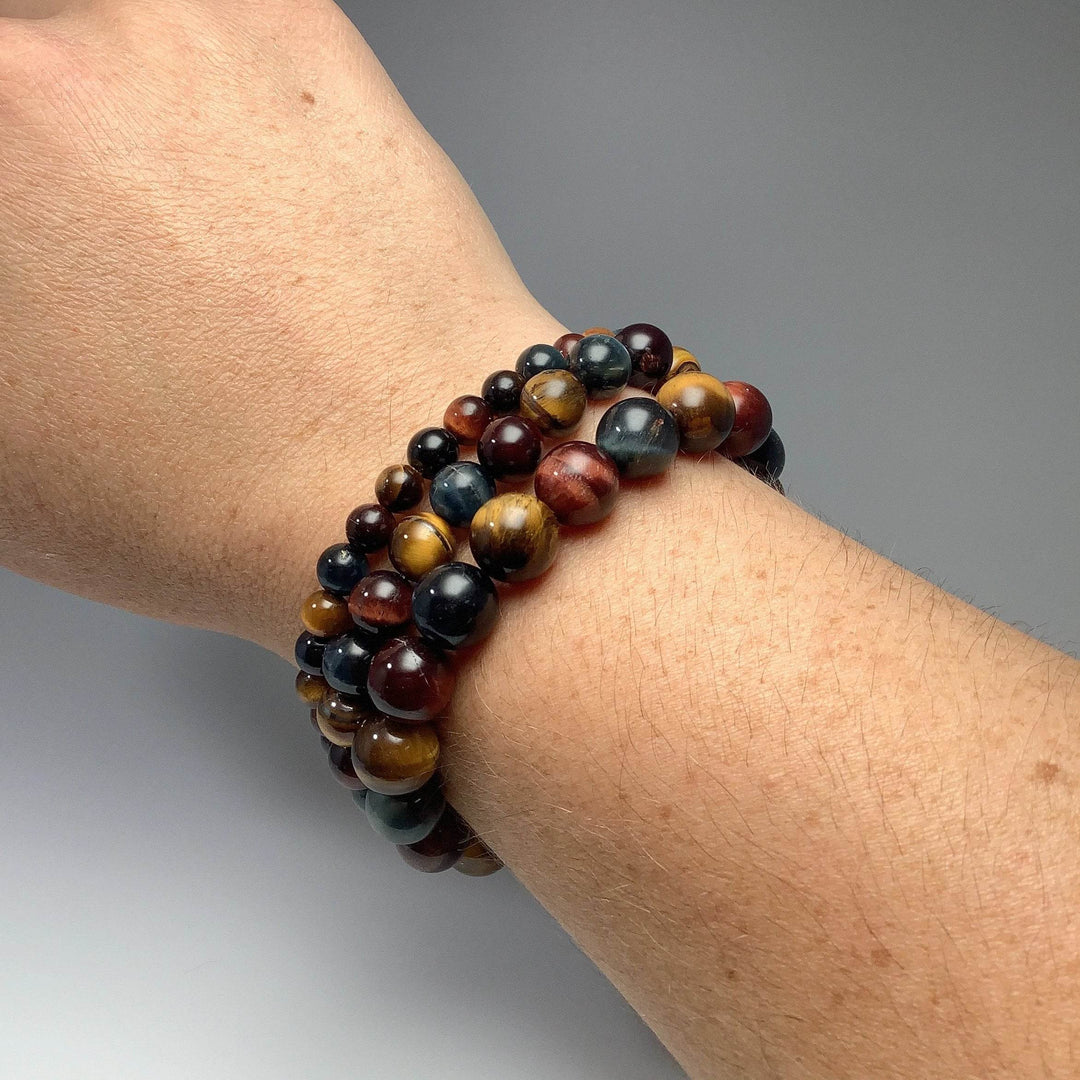 Mixed Tiger Eye Beaded Bracelet-Rocks and Gems Canada