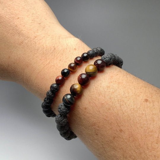 Mixed Tiger Eye Beaded Bracelet-Rocks and Gems Canada