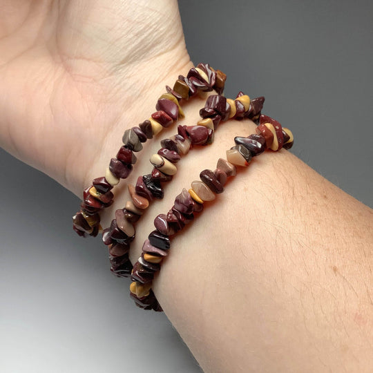 Mookaite Chip Beaded Bracelet-Rocks and Gems Canada