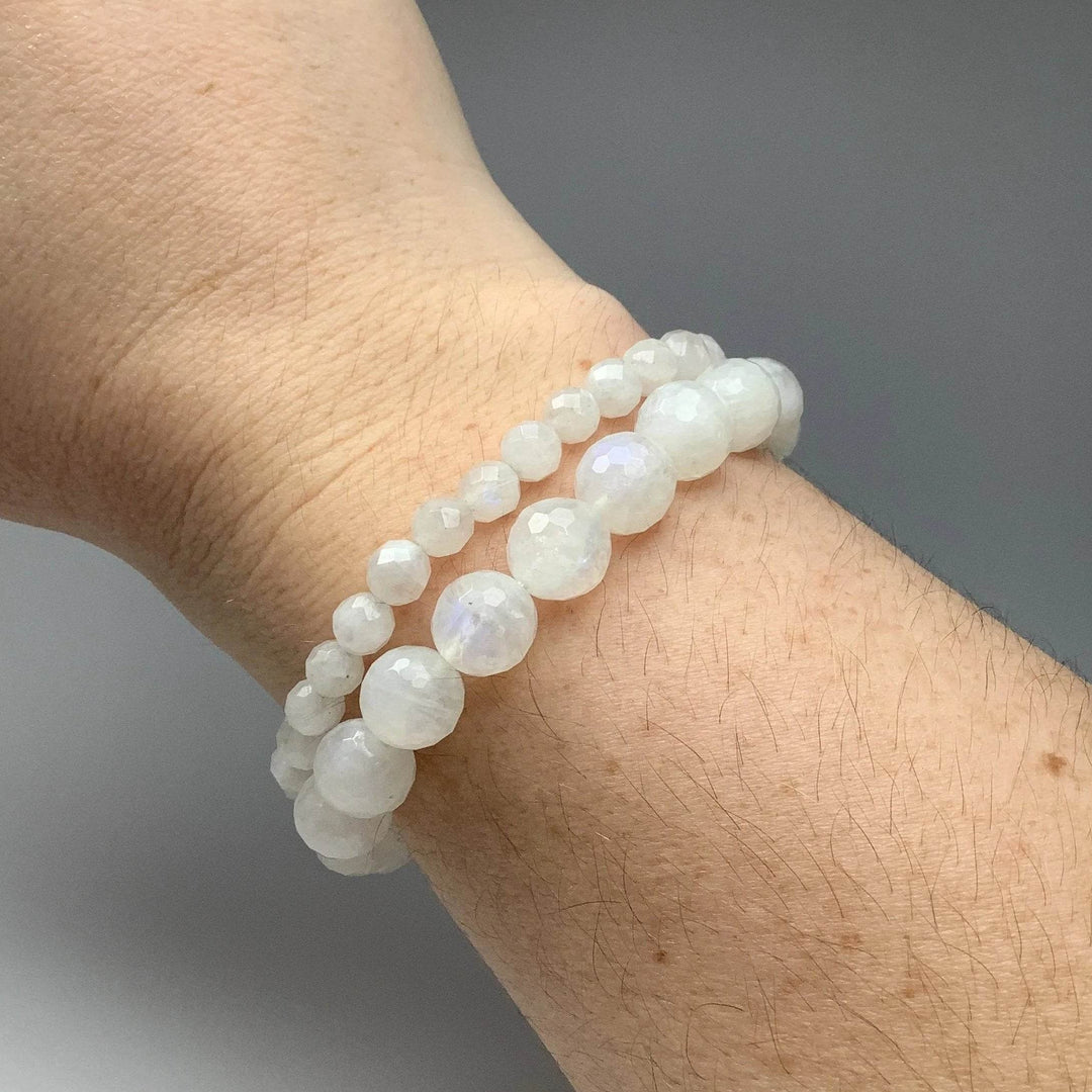 Moonstone Faceted Beaded Bracelet-Rocks and Gems Canada