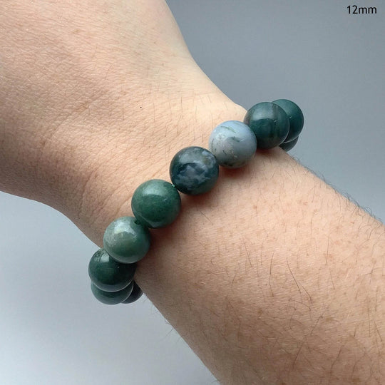 Moss Agate Beaded Bracelet-Rocks and Gems Canada
