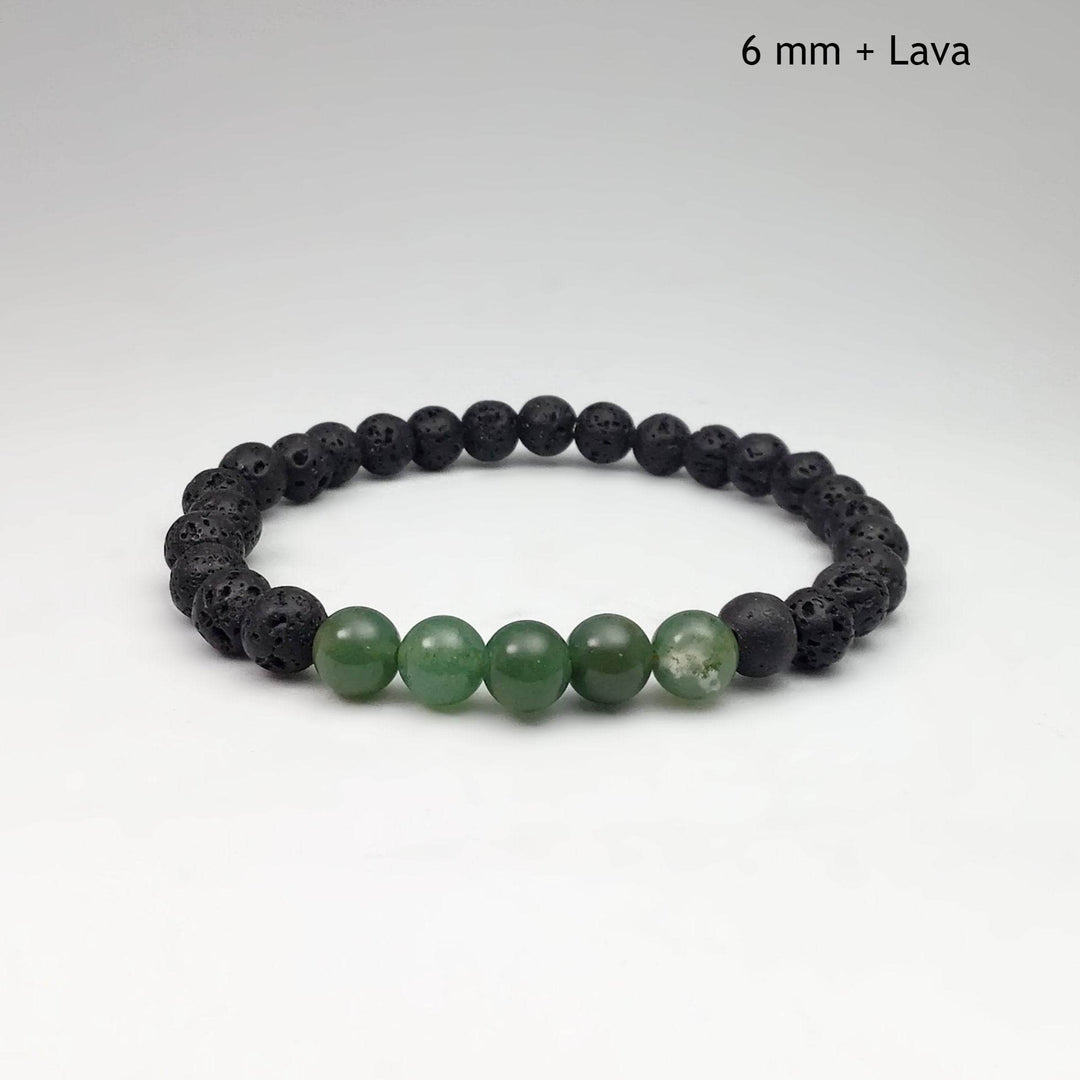 Moss Agate Beaded Bracelet-Rocks and Gems Canada