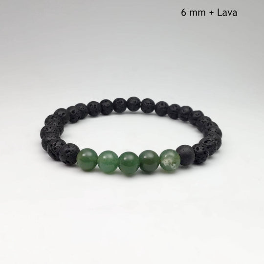 Moss Agate Beaded Bracelet-Rocks and Gems Canada