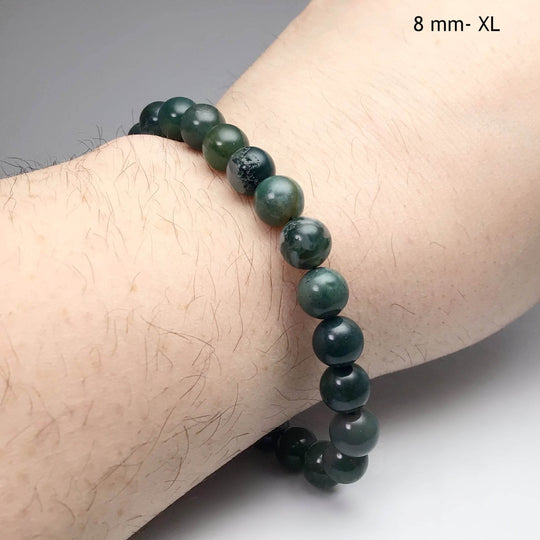 Moss Agate Beaded Bracelet-Rocks and Gems Canada