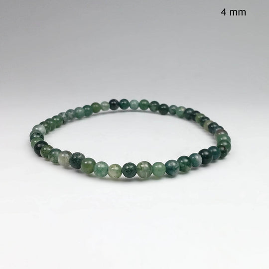 Moss Agate Beaded Bracelet-Rocks and Gems Canada