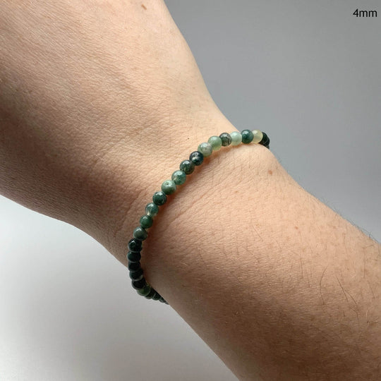 Moss Agate Beaded Bracelet-Rocks and Gems Canada