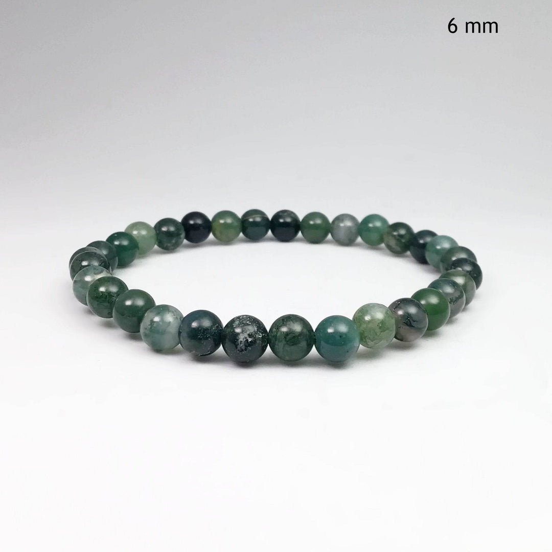 Moss Agate Beaded Bracelet-Rocks and Gems Canada