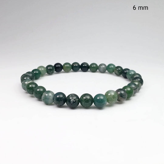Moss Agate Beaded Bracelet-Rocks and Gems Canada