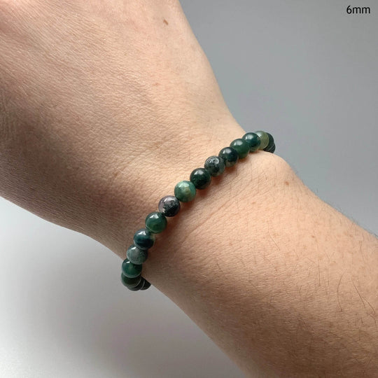 Moss Agate Beaded Bracelet-Rocks and Gems Canada