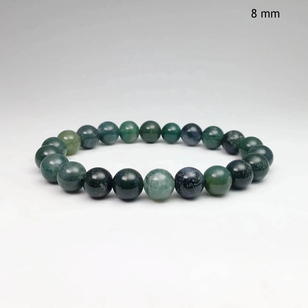 Moss Agate Beaded Bracelet-Rocks and Gems Canada