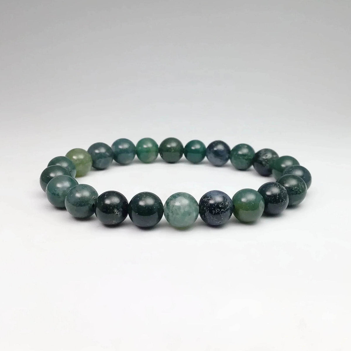 Moss Agate Beaded Bracelet-Rocks and Gems Canada
