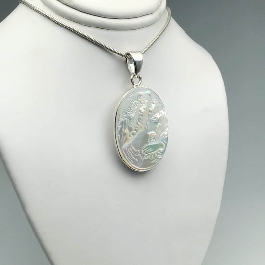 Mother of Pearl Cameo Pendant-Rocks and Gems Canada