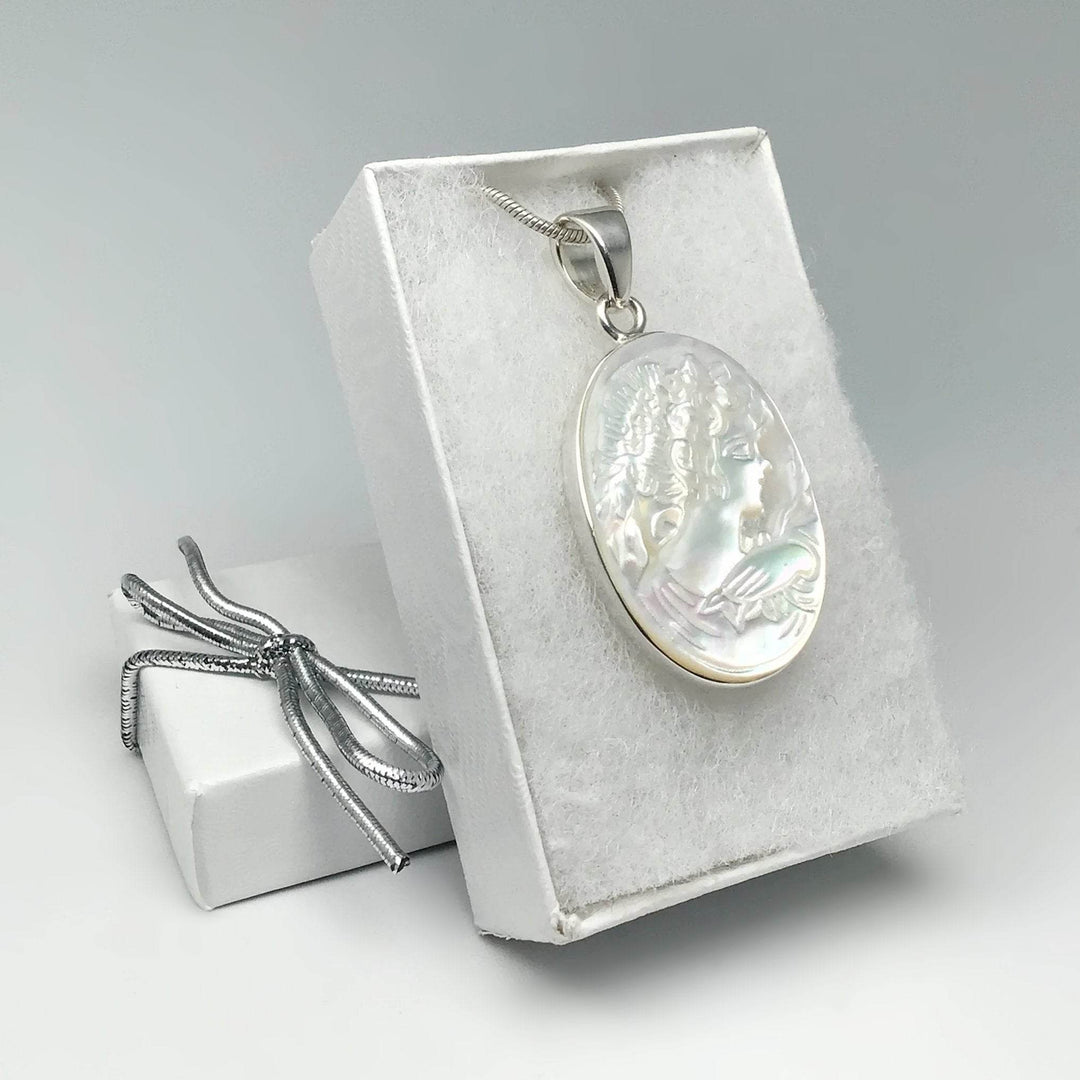 Mother of Pearl Cameo Pendant-Rocks and Gems Canada