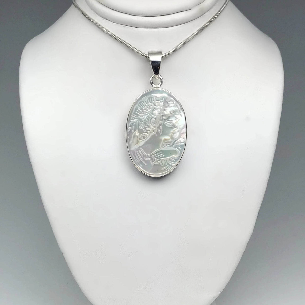 Mother of Pearl Cameo Pendant-Rocks and Gems Canada