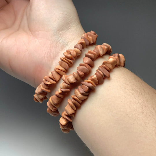 Mudline Jasper Chip Beaded Bracelet-Rocks and Gems Canada
