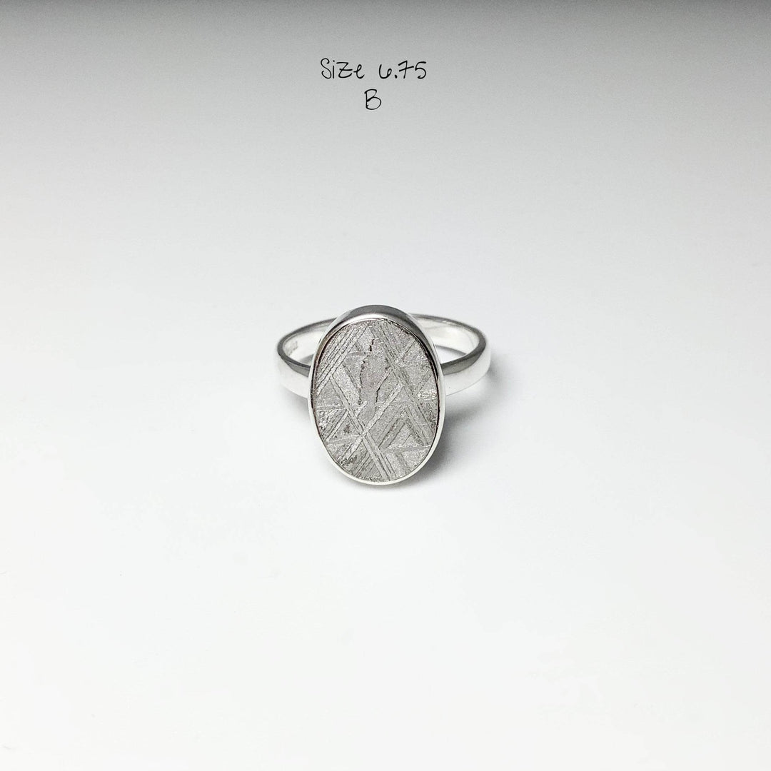 Muonionalusta Meteorite Ring-Rocks and Gems Canada