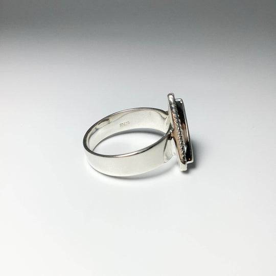 Muonionalusta Meteorite Triangle Setting Ring-Rocks and Gems Canada